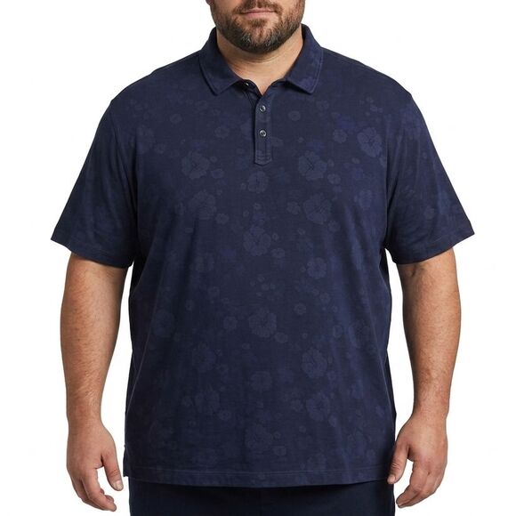 Tommy Bahama Other - Tommy Bahama Polo Shirt Mens 3XB Big & Tall Blue Floral Tropical Pima Cotton